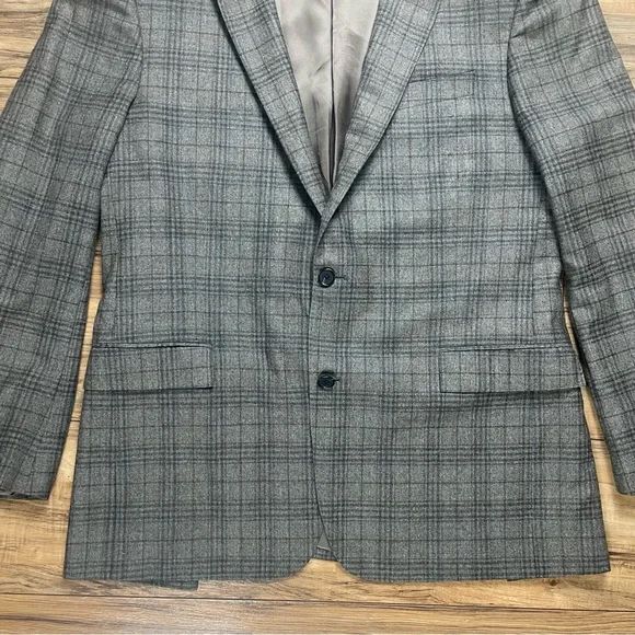 Brooks Brothers Regent E.Thomas Wool Cashmere Blend Brown Plaid Men’s Size 44L